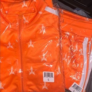 Jeffree Star orange track suit